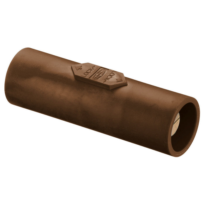 Bryant Single-Pole Double Male Connector Brown (HBLDMBN)