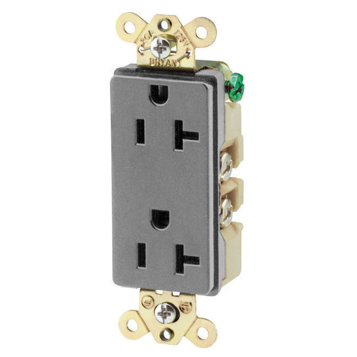 Bryant Style Duplex Receptacle 20A 125V Gray (9352GRY)