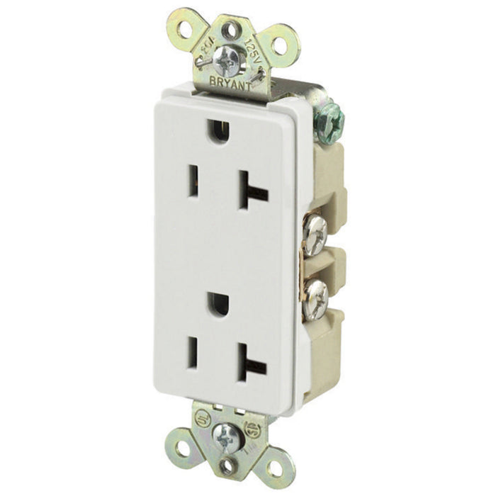 Bryant Style Duplex Receptacle 20A 125V White (9352W)