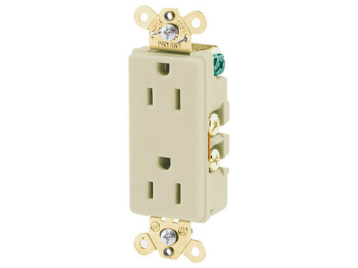 Bryant Style Duplex Receptacle 15A 125V 5-15R Ivory (9252I)