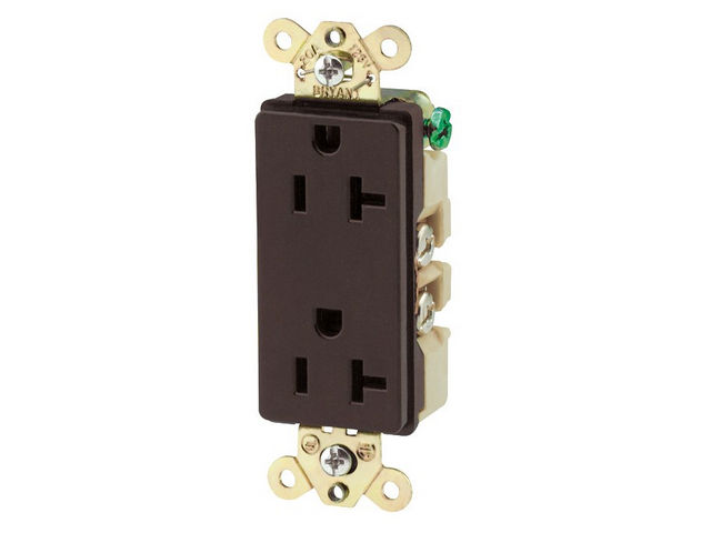 Bryant Style Duplex Receptacle 20A 125V Brown (9352BRN)