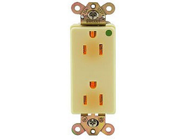 Bryant Style Receptacle Hospital Grade 15A 125V 5-15R ILL Ivory (9200IL)