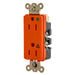 Bryant Style Receptacle Isolated Ground Hospital Grade 15A 125V 5-15R Orange (9200IG)