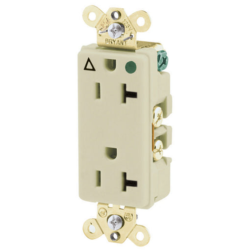 Bryant Style Receptacle Isolated Ground Hospital Grade 20A 125V 5-15R Ivory (9300IGI)