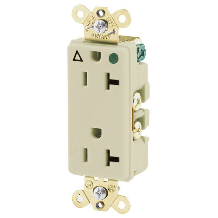 Bryant Style Receptacle Isolated Ground Hospital Grade 20A 125V 5-15R Ivory (9300IGI)