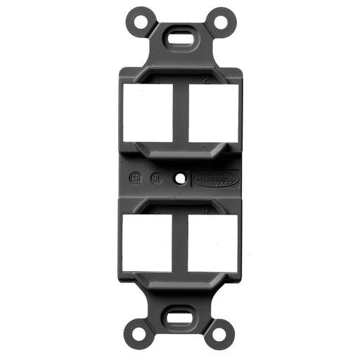 Bryant Duplex Outlet Frame 4-Port Black (Q106B)