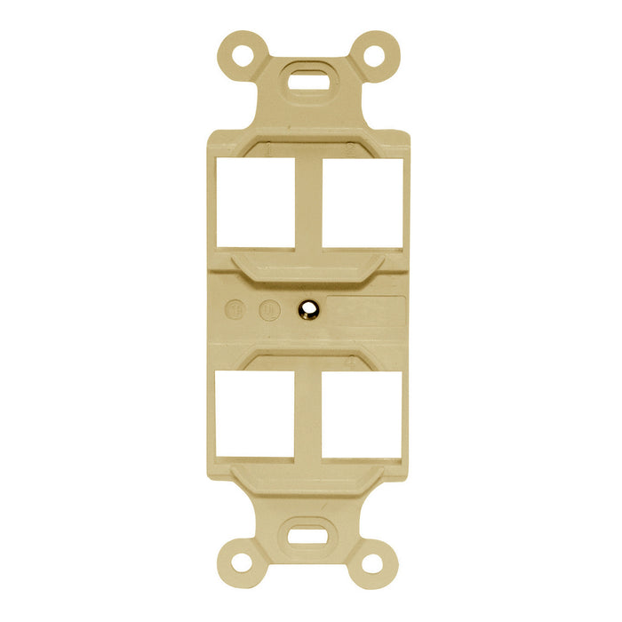 Bryant Duplex Outlet Frame 4-Port Ivory (Q106E)