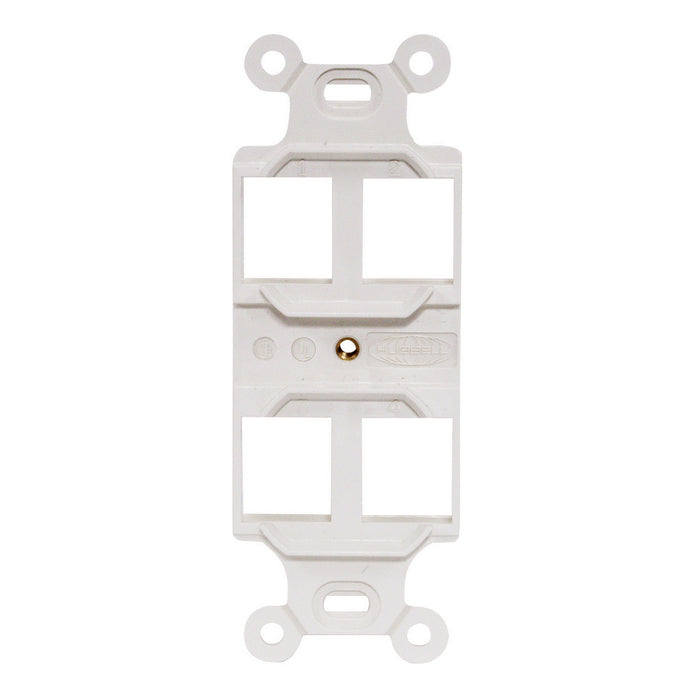 Bryant Duplex Outlet Frame 4-Port White (Q106W)