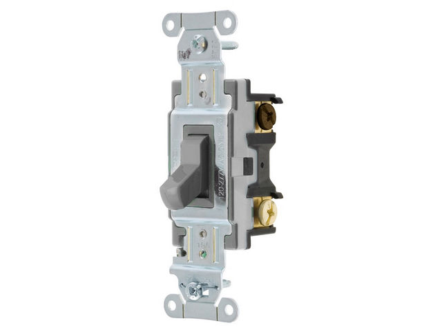 Bryant Switch Commercial 3-Way 15A 120/277V Back And Side Wired Gray (CSB315BGRY)