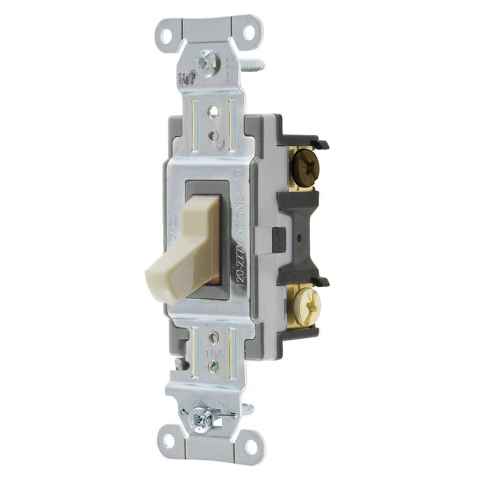 Bryant Switch Commercial 3-Way 15A 120/277V Back And Side Wired Ivory (CSB315BI)