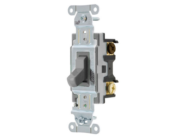 Bryant Switch Commercial 3-Way 20A 120/277V Back And Side Wired Gray (CSB320BGRY)