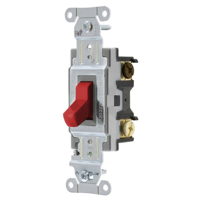 Bryant Switch Commercial 3-Way 20A 120/277V Back And Side Wired Red (CSB320BRED)