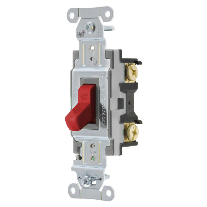 Bryant Switch Commercial Double-Pole 20A 120/277V Back And Side Wired Red (CSB220BRED)