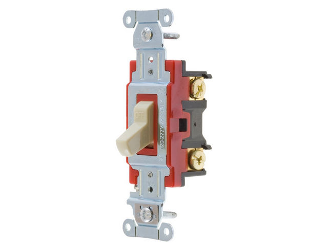 Bryant Switch Heavy-Duty 4-Way 20A 120/277V Back And Side Wired Ivory (4904BI)