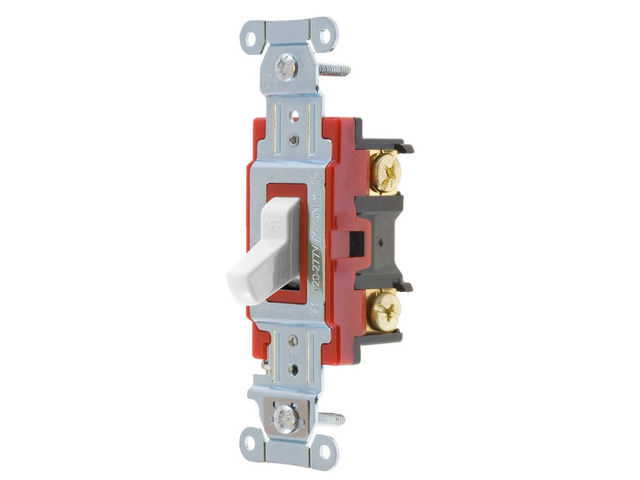 Bryant Switch Heavy-Duty 4-Way 20A 120/277V Back And Side Wired White (4904BW)