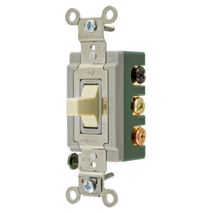 Bryant Switch Toggle Double Pole/Double-Throw 30A 120/277V Ivory (3025I)