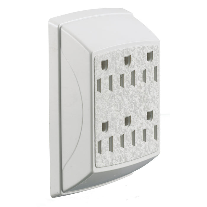 Bryant Tap Duplex To 6 Outlet 15A 125V White (RT600W)