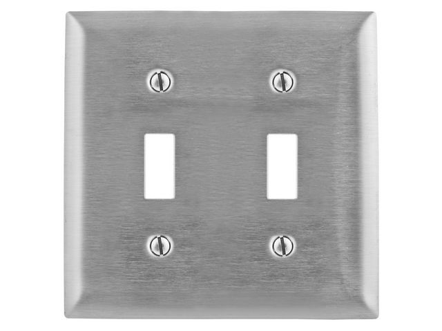 Bryant Wall Plate 2-Gang Switch 430 Stainless Steel (SS2L)