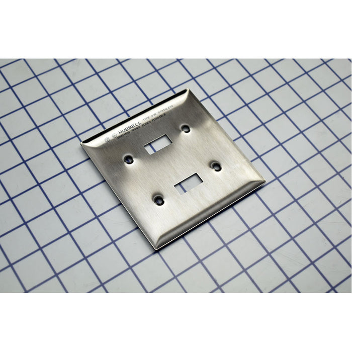 Bryant Wall Plate 2-Gang Switch 430 Stainless Steel (SS2L)