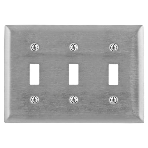 Bryant Wall Plate 3-Gang Switch 430 Stainless Steel (SS3L)