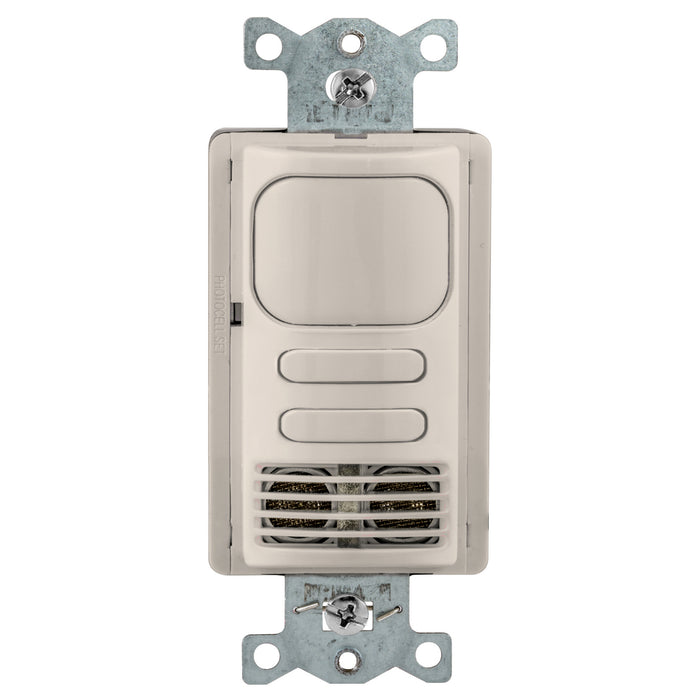 Bryant Wall Switch Vacancy Dual Technology 2 Relay 120/277V Light Almond (MSD2001LA2)