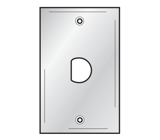 Bryant Wall Plate 1-Gang .46 Inch D-Hole Stainless Steel (SSD1430)