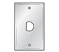 Bryant Wall Plate 1-Gang .46 Inch D-Hole Stainless Steel (SSD1430)