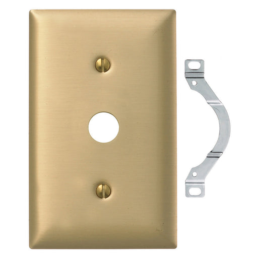 Bryant Wall Plate 1-Gang .64 Inch Opening Brass (SB12)