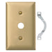 Bryant Wall Plate 1-Gang .64 Inch Opening Brass (SB12)