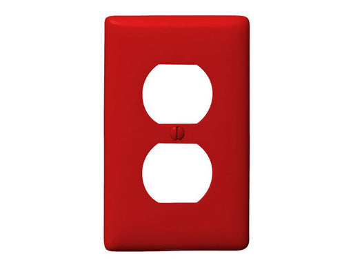 Bryant Polycarbonate Wall Plate 1-Gang Duplex Outlet Red (P8R)