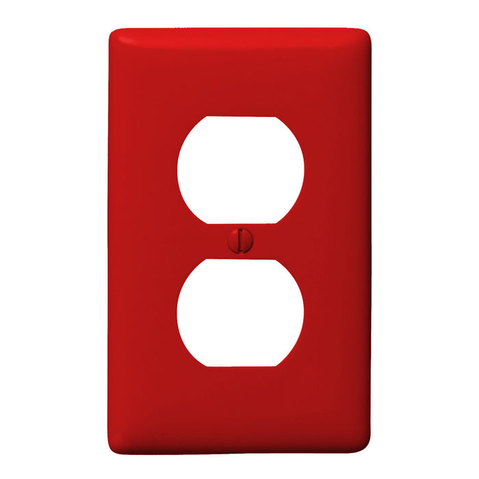 Bryant Polycarbonate Wall Plate 1-Gang Duplex Outlet Red (P8R)