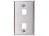 Bryant Wall Plate 1-Gang 2 Jack Stainless Steel Modular (SST1474)