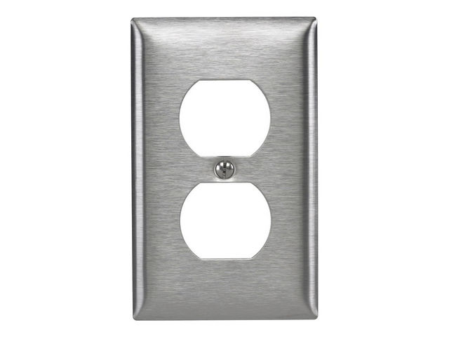 Bryant Wall Plate 1-Gang Duplex Receptacles 430 Stainless Steel (SS8L)