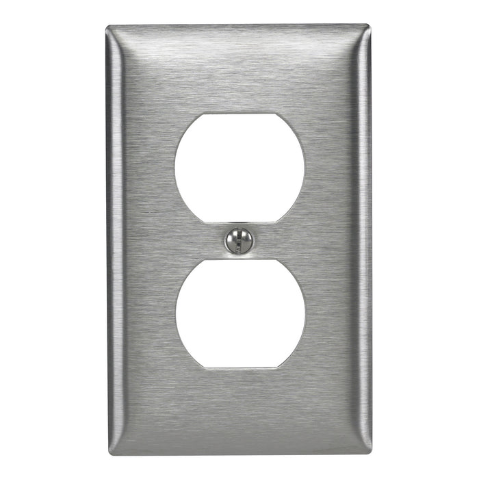 Bryant Wall Plate 1-Gang Duplex Receptacles 430 Stainless Steel (SS8L)