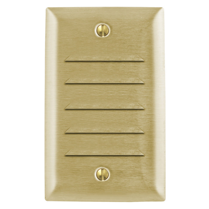 Bryant Wall Plate 1-Gang Louvre Brass (SB771)