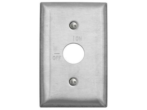 Bryant Wall Plate 1-Gang RKL Engraved On/Off Stainless Steel (SS12RKL)