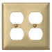 Bryant Wall Plate 2-Gang 2 Duplex Brass (SB82)