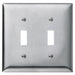 Bryant Wall Plate 2-Gang 2 Toggle Chrome Plated (SCH2)