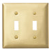 Bryant Wall Plate 2-Gang Toggle Opening Brass (SB2)