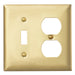 Bryant Wall Plate 2-Gang Toggle/Duplex Brass Plate (SBP18)