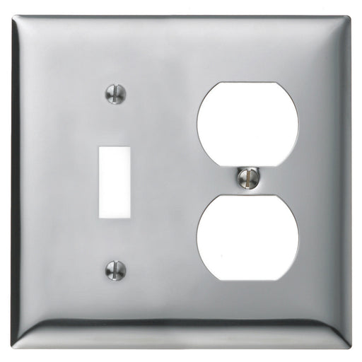 Bryant Wall Plate 2-Gang Toggle/Duplex Chrome Plated (SCH18)