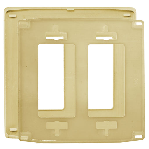 Bryant Wall Plate 2-Gang Decorator Snap-On Ivory (NPS262I)