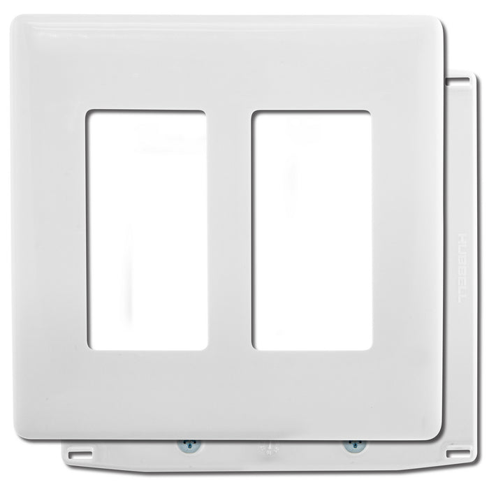 Bryant Wall Plate 2-Gang Decorator Snap-On White (NPS262W)