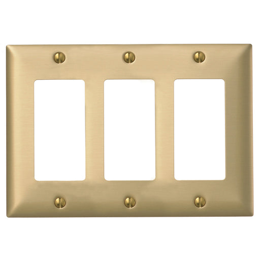 Bryant Wall Plate 3-Gang GFCI Brass Plate (SBP263)