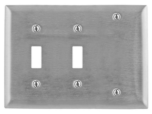 Bryant Wall Plate 3-Gang Switch/Switch/Blank Stainless Steel (SS213)