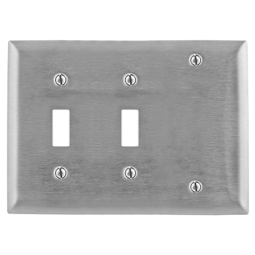 Bryant Wall Plate 3-Gang Switch/Switch/Blank Stainless Steel (SS213)