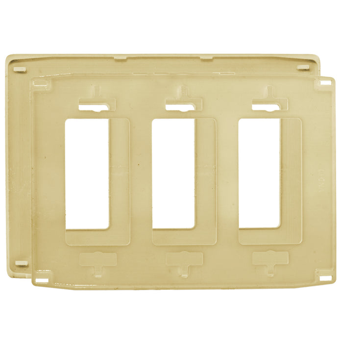 Bryant Wall Plate 3-Gang Decorator Snap-On Ivory (NPS263I)