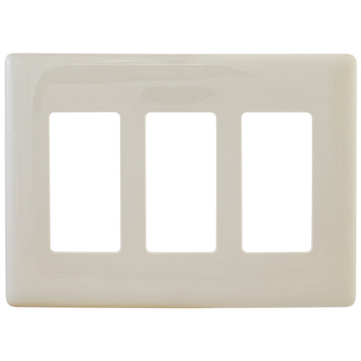 Bryant Wall Plate 3-Gang Decorator Snap-On Light Almond (NPS263LA)