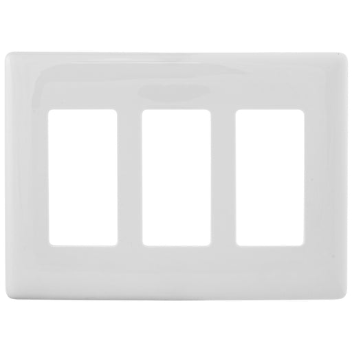 Bryant Wall Plate 3-Gang Decorator Snap-On White (NPS263W)