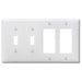 Bryant 4-Gang 2-Toggle 2-Decorator/GFCI Combination Wall Plate White (P2262W)